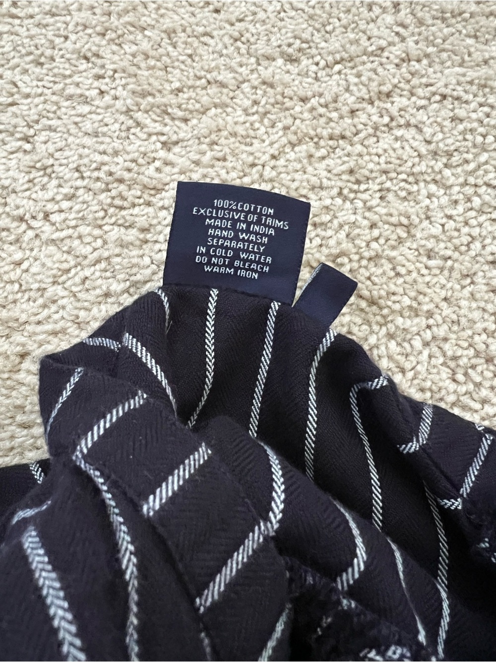 Madison Matthew’s XS Black Stripe Tiered Cotton Babydoll Dress Boho Cottagecore - Picture 7 of 7